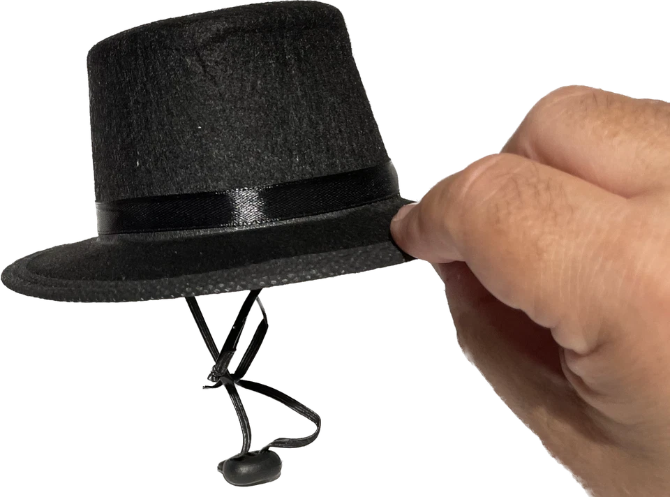 MINI SOMBRERO NEGRO Perro Mascota Disfraz Gorra Marioneta Divertido Payaso Mago Mago Prop S. Foto 4 de 4