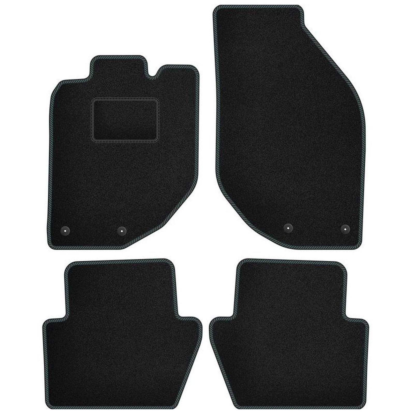 Tapis sol Volvo C70 II gris anti-salissure en moquette velours épaisse