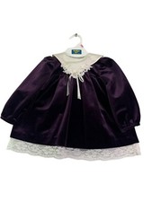 Vintage Rare Editions Baby Dress 24 Months Purple Velvet Soft Church