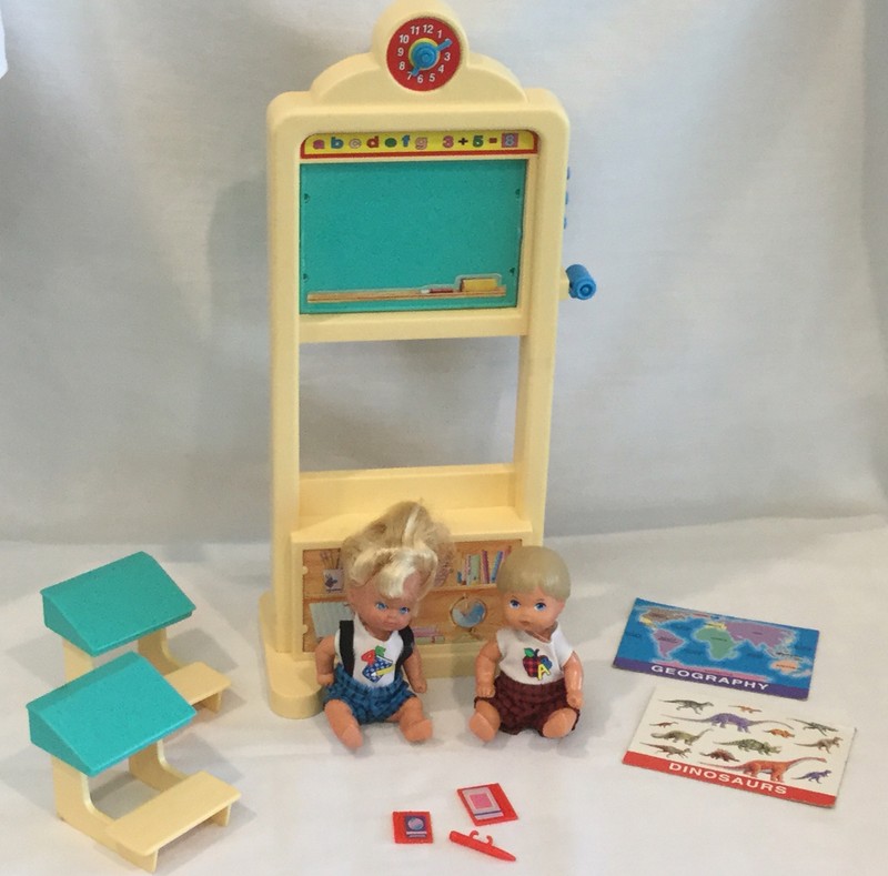 Vintage Teacher Barbie In Classroom. Magic And Sound 1995.
