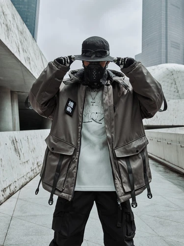 Niepce Japanese Streetwear Winter Parka Jacket with Strap Casual Techwear Coat image 12