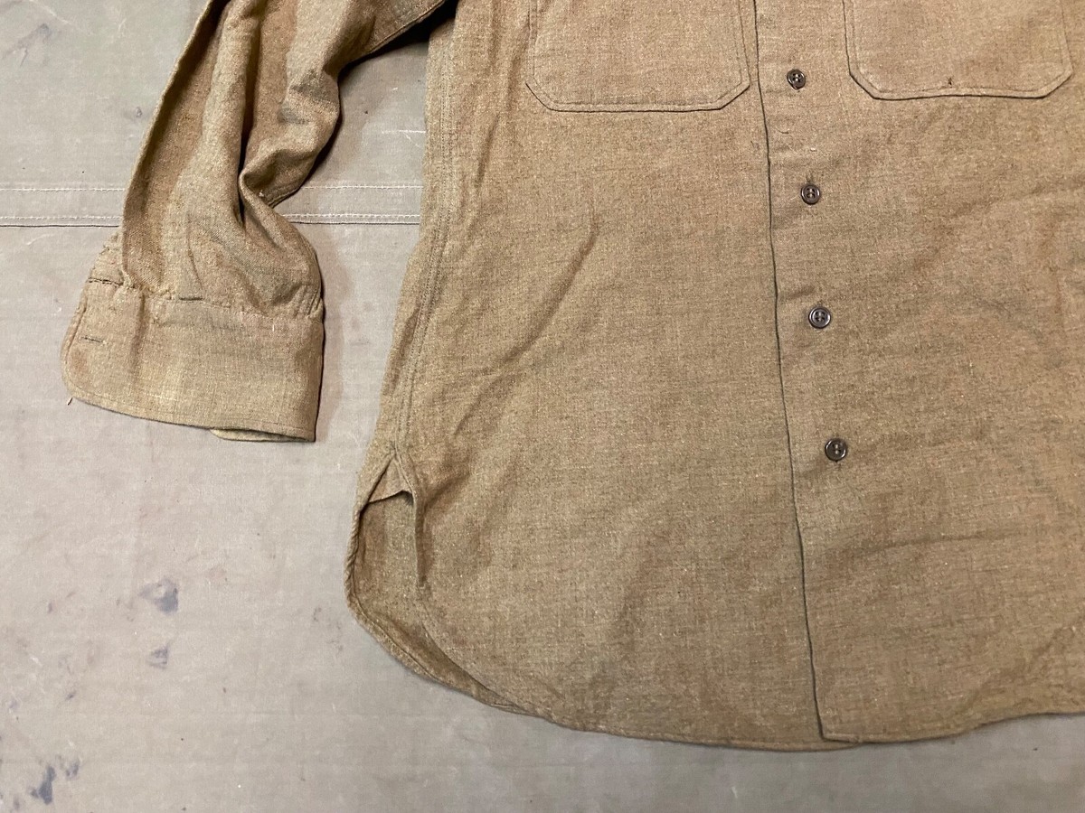 ORIGINAL WWII US ARMY M1937 M37 WOOL COMBAT FIELD SHIRT-SMALL 38R  