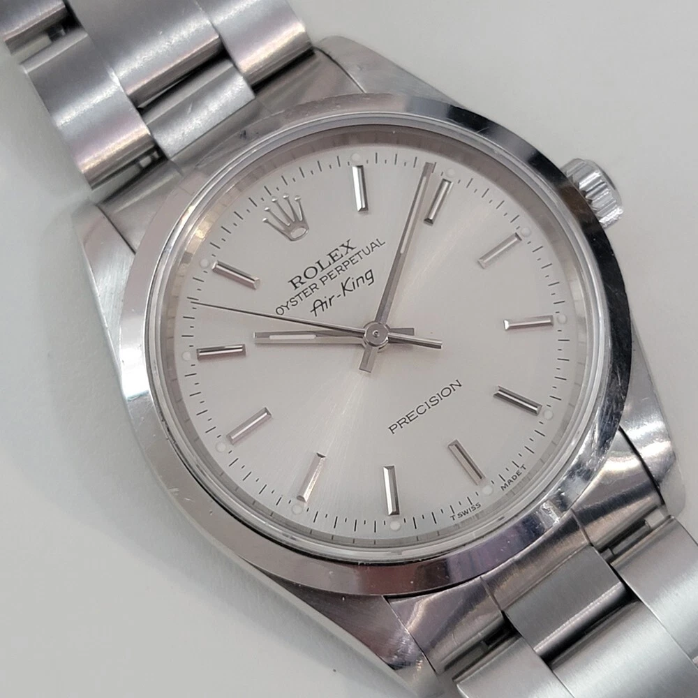 Mens Rolex Precision Ref 14000 Air King 34m 1990s Automatic All Original RA479