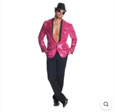 Rubie's Pink Sequin Jacket-Adult Costome