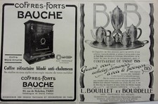 publicite   advertising    COFFRE FORT BAUCHE   ANNEE 1926   N°A3353