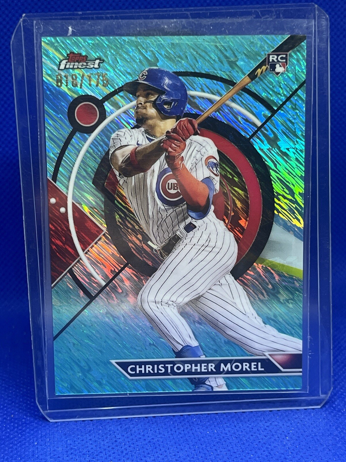 2023 Finest #46 Christopher Morel Aqua Shimmer Refractor #/175