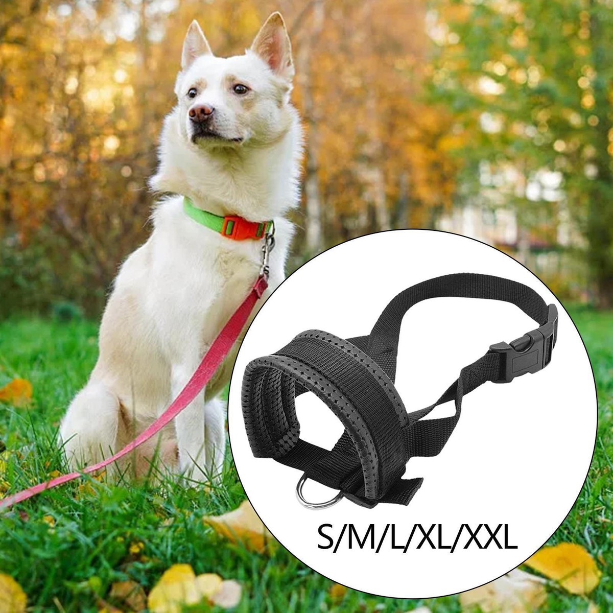 Nylon Soft Dogs Muzzle Prevent Biting Chewing for Travel Behavior
