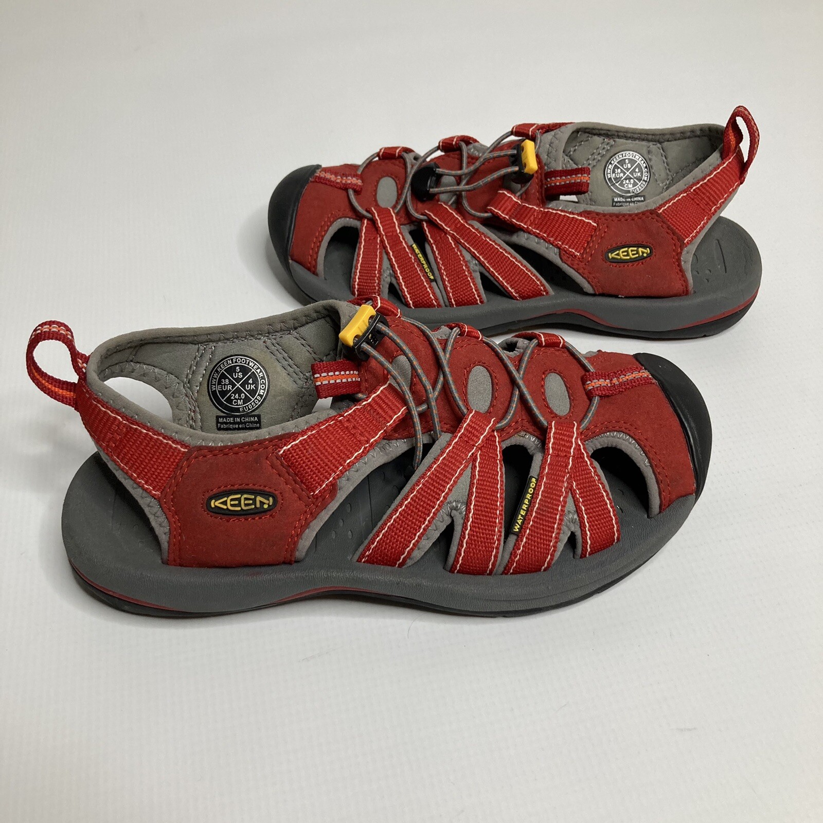 Sandali rossi KEEN outdoor escursionismo sentiero impermeabili donna taglia 5