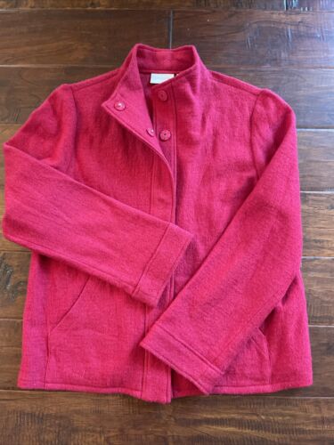 Chicos Boiled Wool Swing Jacket Womens Size 1 (Sm… - image 1