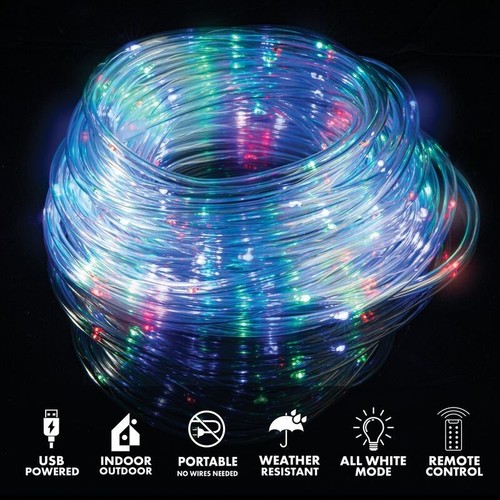Bell + Howell Indoor/Outdoor 50 ft Color Changing Rope Light with Remote Control - Picture 3 of 7