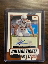 A89,120 - 2021 Panini Contenders Draft Picks #195 Samuel Cosmi Auto RC