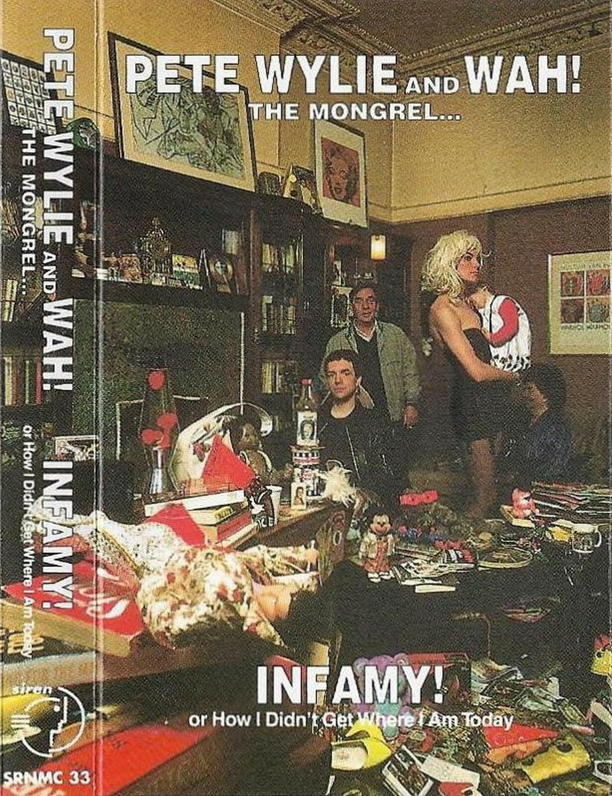 Pete Wylie & Wah! The Mongrel Infamy! CASSETTE ALBUM Electronic Rock Synth-pop
