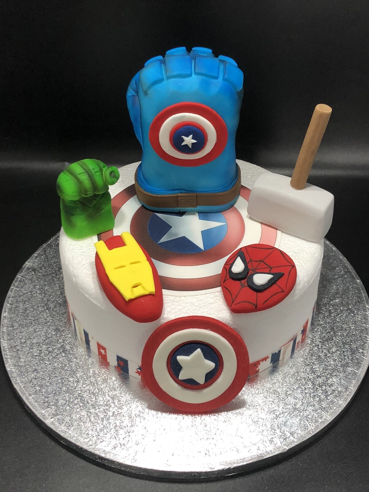 Avengers Superhero Birthday Cake Set 3D Cake Edible Toppers Decoration |  eBay