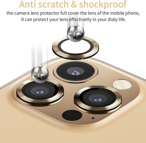 Für iPhone 16 15 14 13 12 11 Pro Max Hartglas Metall Kamera Linse Schutz - Bild 4 von 47