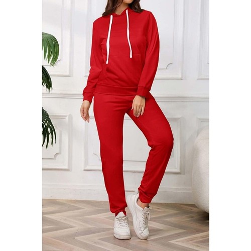 Womens 2 Pce Outfits Jogging Suits Long Sleeve Hoodie Sweatpants Tracksuits Sets - Picture 21 of 48