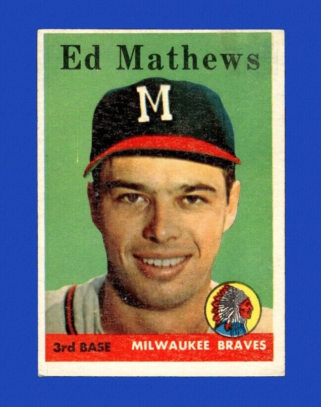 1958 Topps Set-Break #440 Eddie Mathews EX-EXMINT *GMCARDS*
