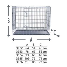 Gabbia Per Cani In Metallo Nobleza 61x42x48.5 Cm: Doppia Porta, Vassoio Rimovibile, Pieghevole E Trasportabile