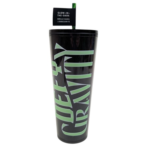 Wicked x Starbucks 24oz “Defy Gravity” Black Glow in the Dark Cold Tumbler Cup - Picture 2 of 8