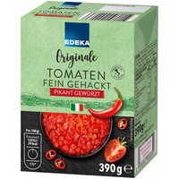 Edeka Originale Tomaten Fein Gehackt Pikant GewüRzt 390G Packung