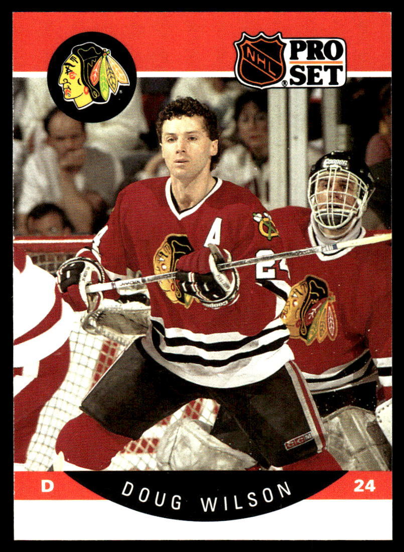 1990-91 Pro Set #63a Doug Wilson Chicago Blackhawks HOF