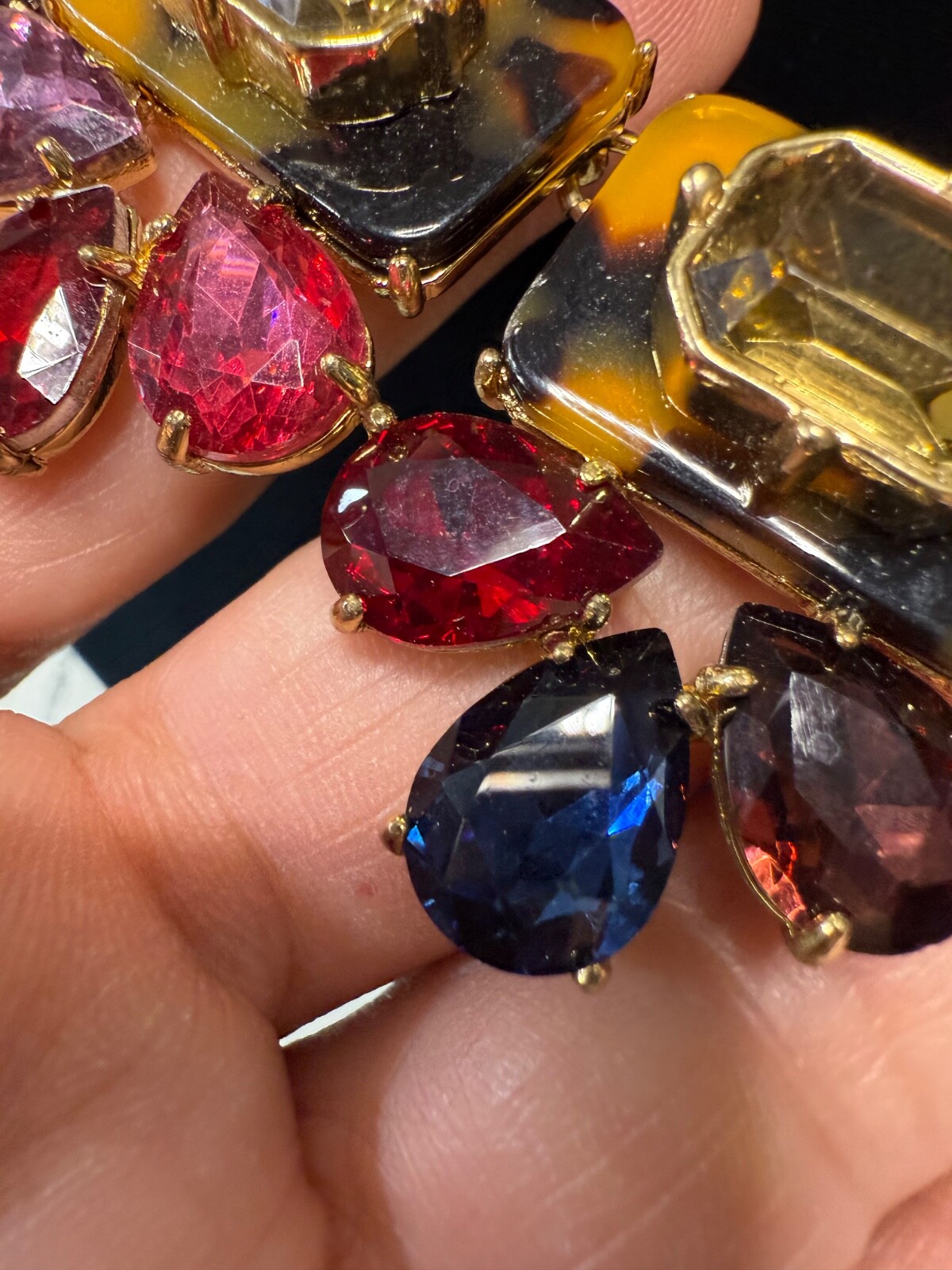 Talbots Multicolor Rhinestone Statement Necklace … - image 11