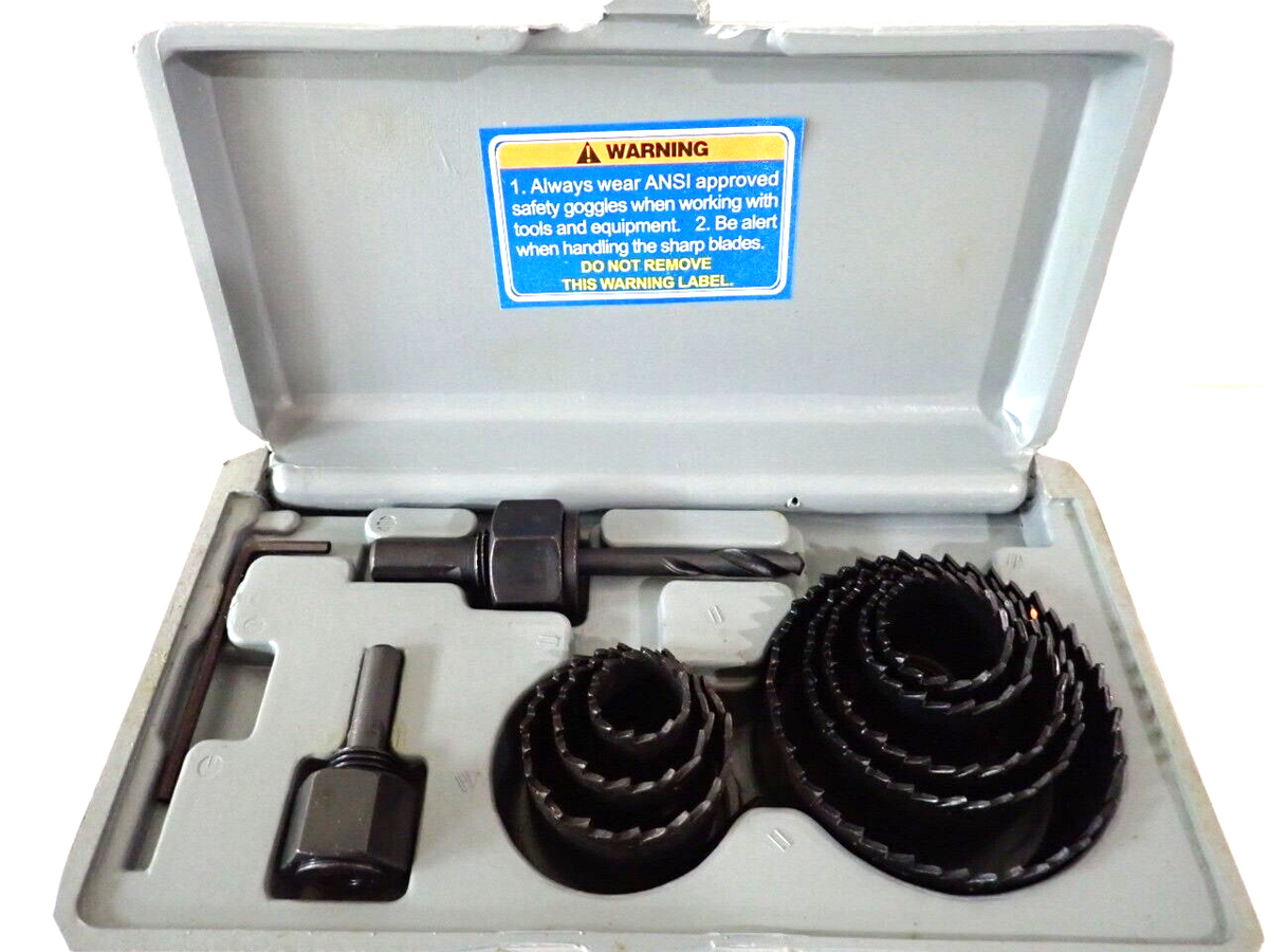 Drill master -13ps Hole Saw kit - High carbon Steel Cups #38425
