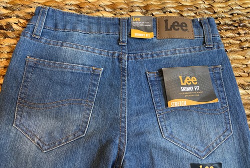 Lee Boy’s Skinny Fit Straight Leg L442 Size 12 Reg 24x26 Blue Denim Jeans NEW - Picture 11 of 12