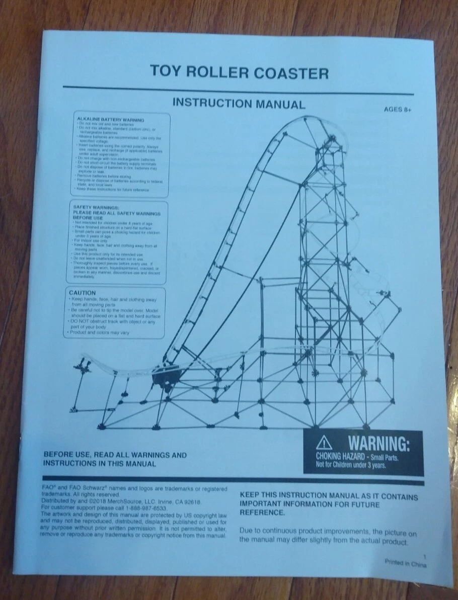 Fao schwarz hotsell roller coaster instructions