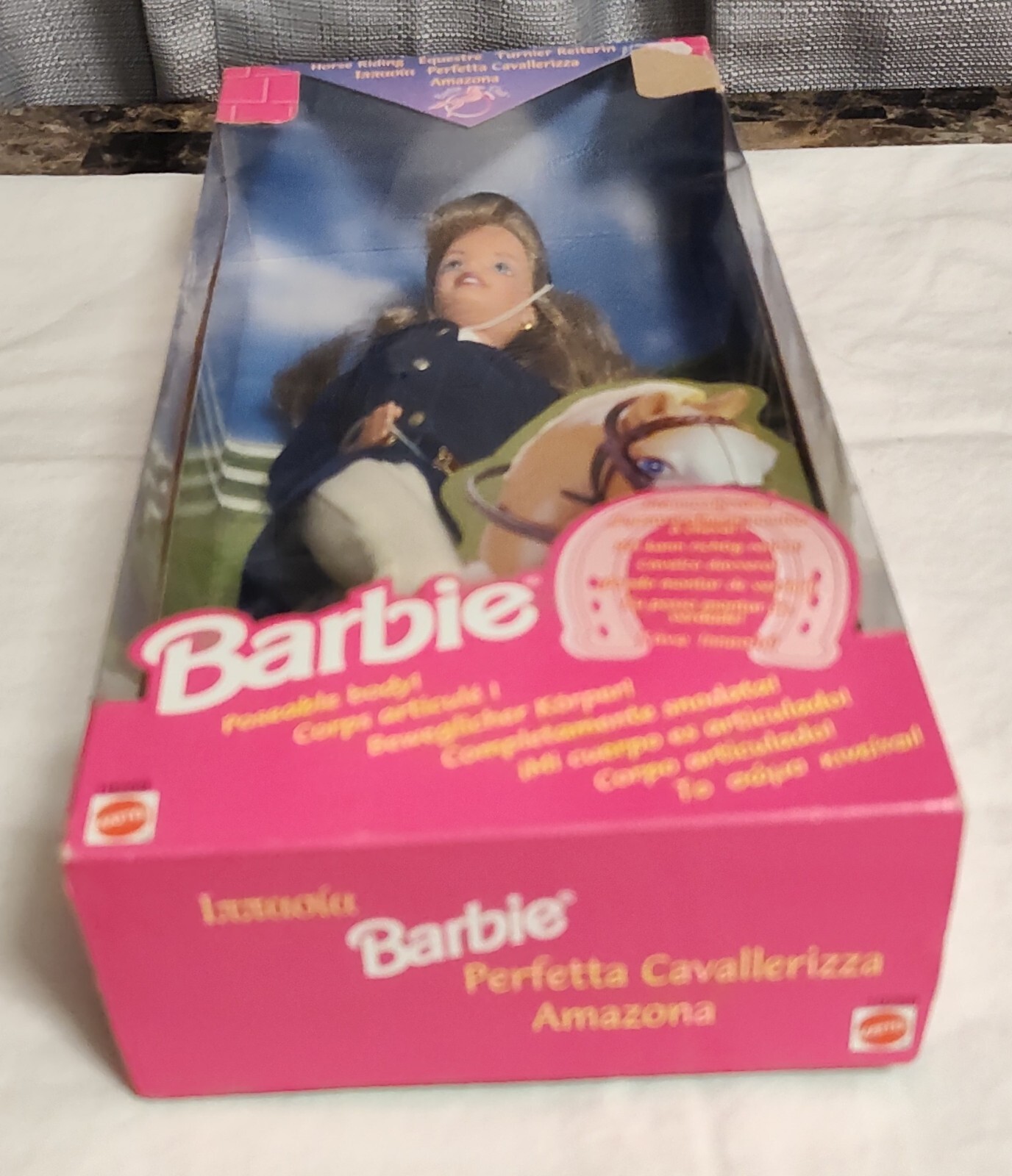 Horse Riding Barbie Doll 1997, Poseable Body 19268 NRFB Equestrian