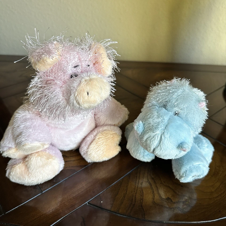 Webkinz Pink Pig Blue Hippo Plush Stuffed Animal Set Of 2 Great Condition - Image 2 of 4
