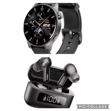 Kit TOZO S5 Smart Watch Answer/Make Calls 1.43 AMOLED Wireless EarbudsNC3