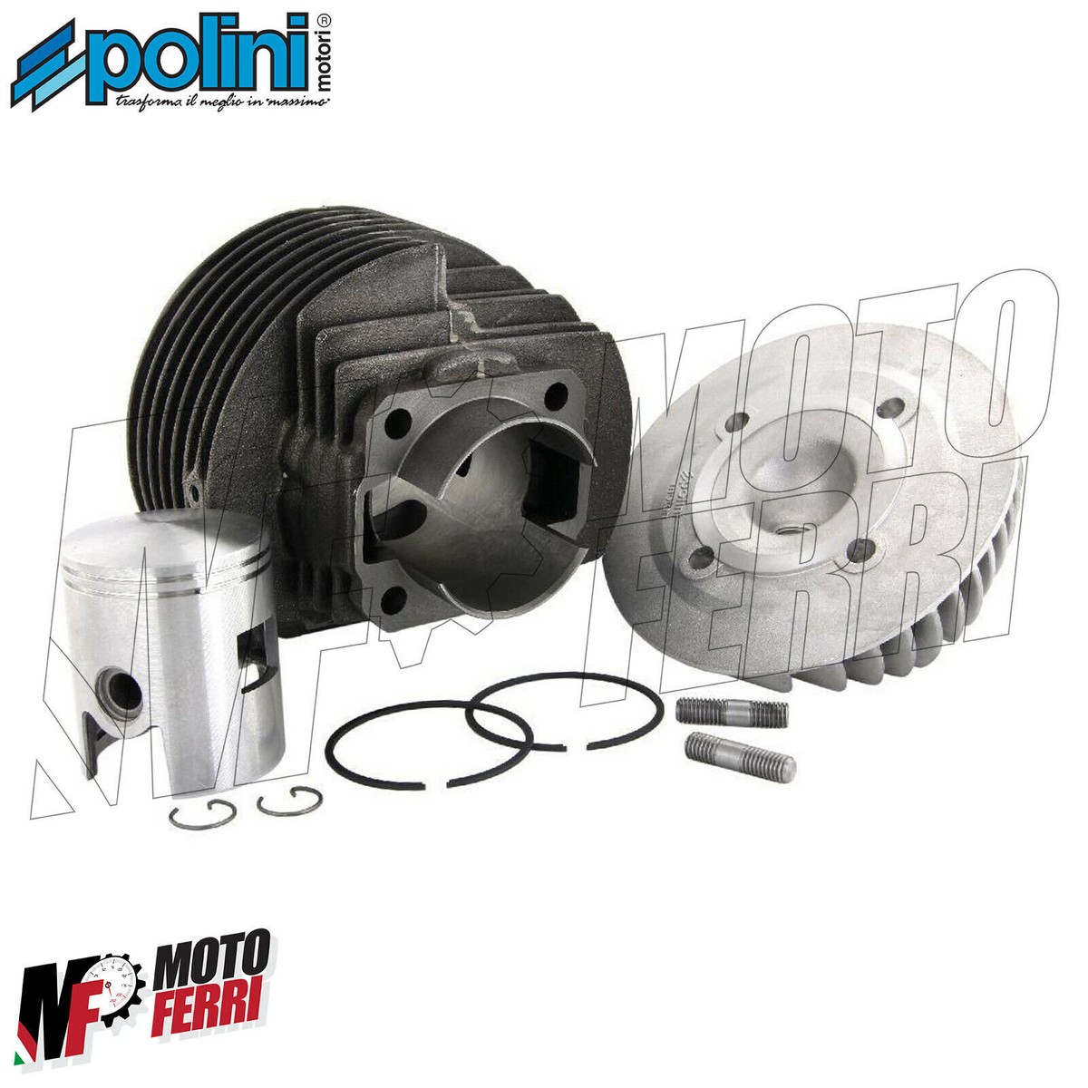 Polini Vespa Pistone Vertex 130 Polini Polini 130 Cylinder Kit Dm