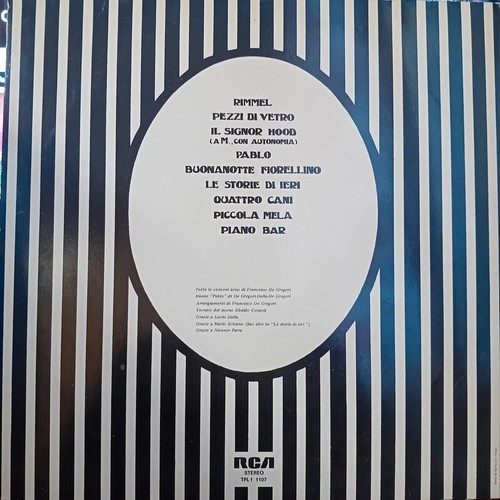 Francesco De Gregori - Rimmel (LP, Album, RE) - Foto 2 di 4