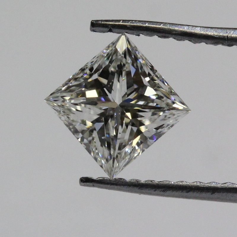 GIA certified loose .78ct VS2 H princess cut diamond vintage antique Natural
