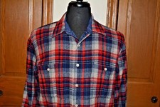 VTG Men's JAYMAR SPORT Wool Plaid Shirt Large BF LS EUC