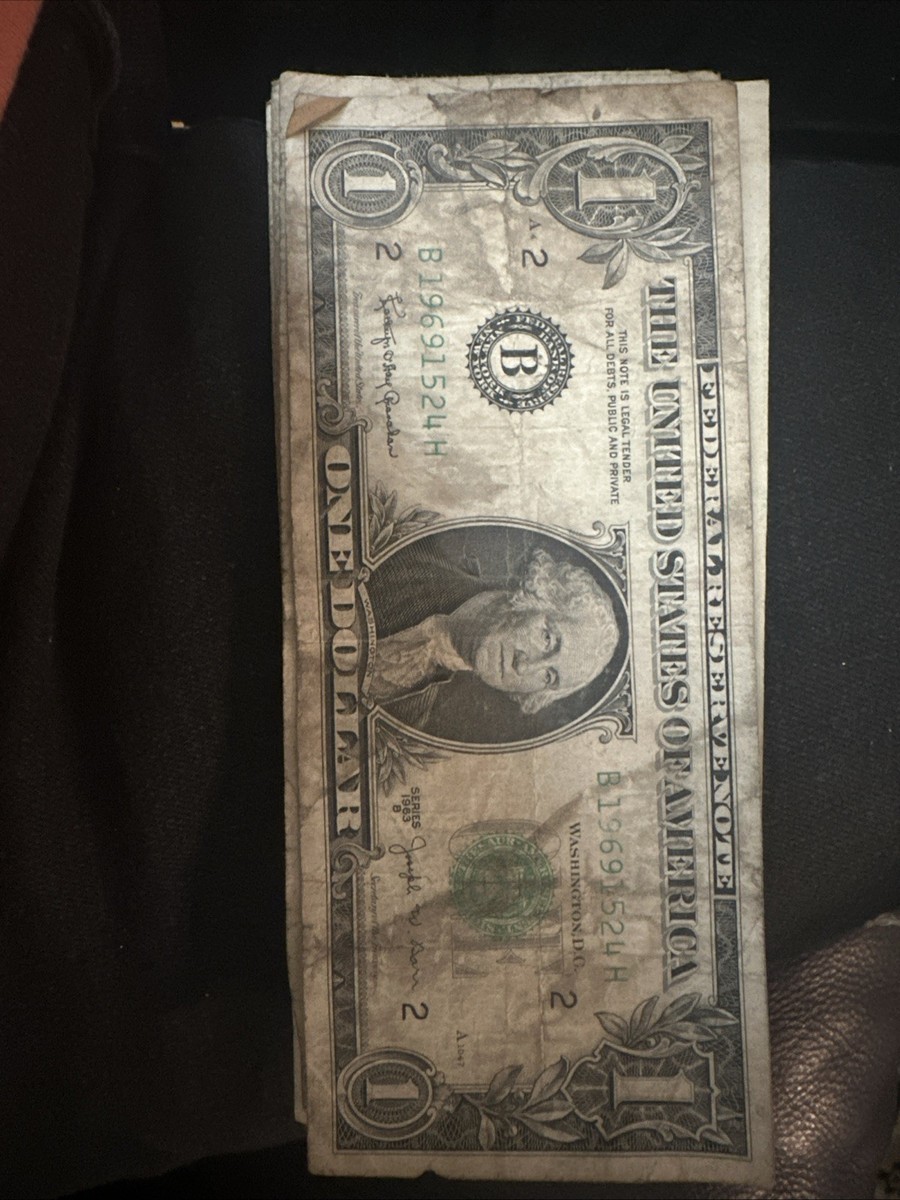 Series 1969 Series B One Dollar Bill | eBay