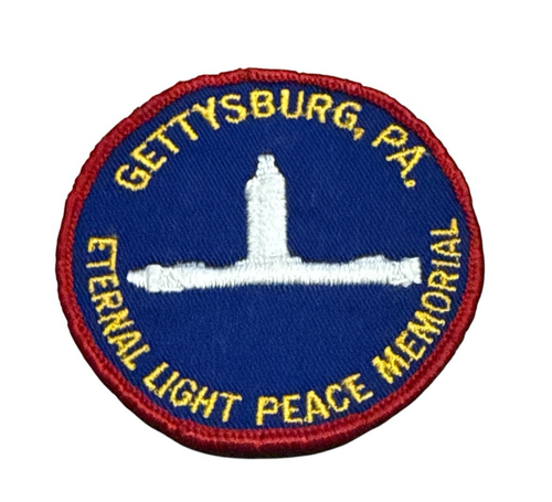 Gettysburg Pennsylvania Eternal Light Peace Memorial Vintage gestickter Aufnäher