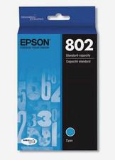 Genuine Epson 802 CYAN Ink Cartridge DURABrite Ultra Brand New