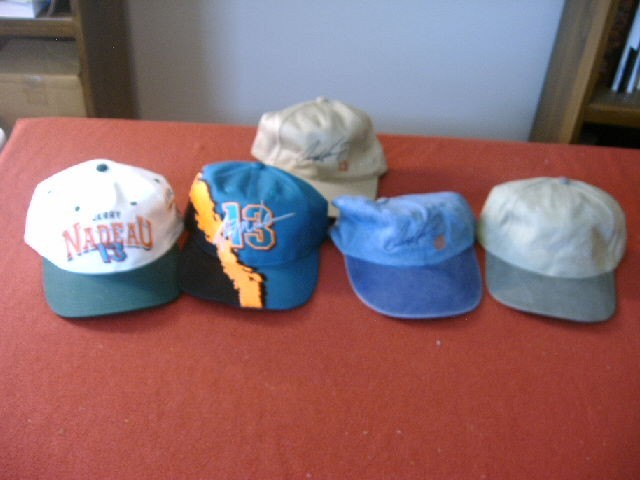 Vintage (5) NEW Miami Dolphins Jerry Nadeau Marino NASCAR First Plus Hats Caps