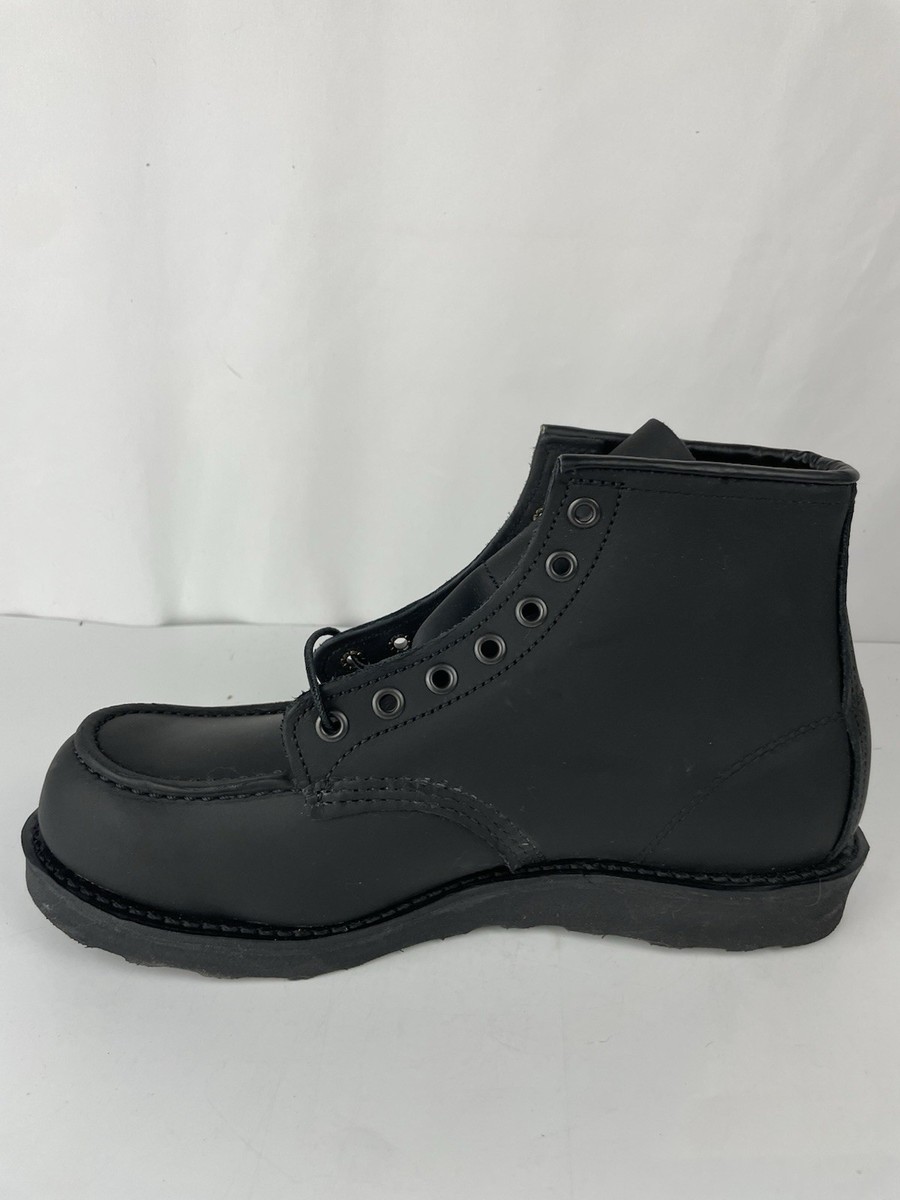 Red Wing 8074 Classic Moc Boots Black Harness Leather Mens Size 8