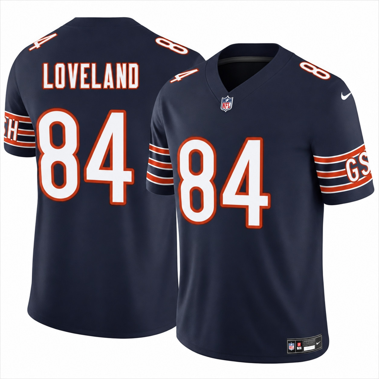 NWT MEN'S Colston #84 Loveland 2025 All Printed Jersey Navy/White