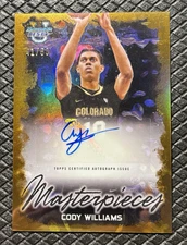 CODY WILLIAMS 2023-24 Bowman’s Best Masterpieces Gold Refractor /50 RC Auto Jazz