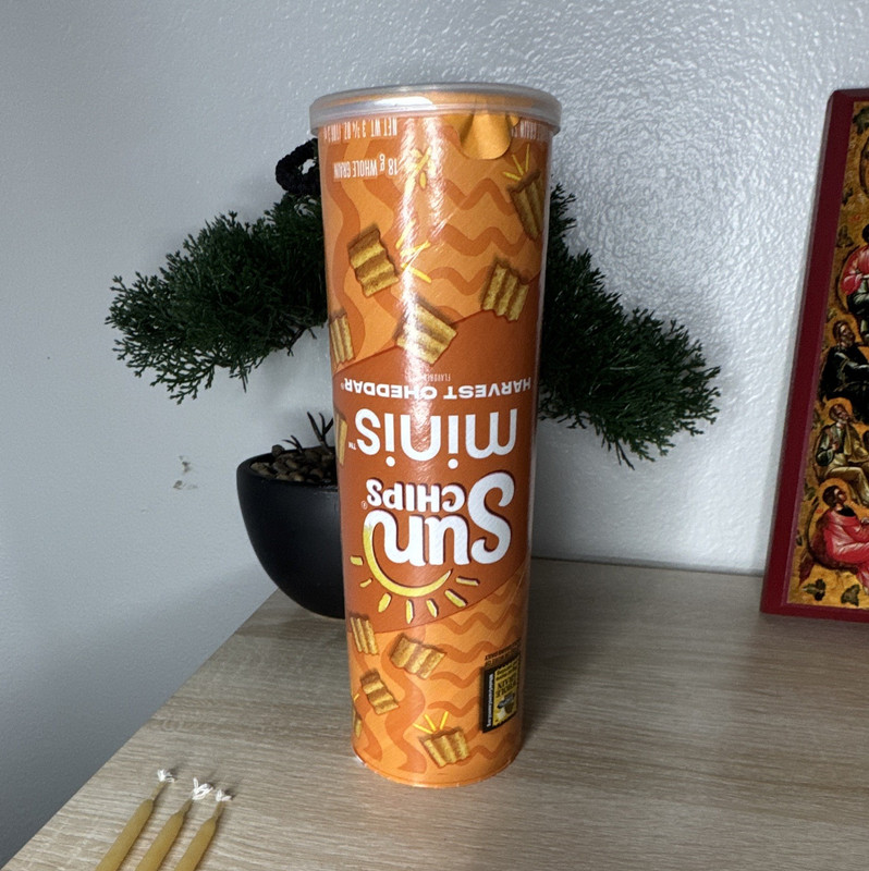 UNOPENED Misprint Upside down SunChips Chips Minis Harvest Cheddar