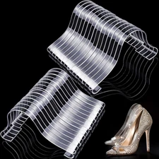 20 Pcs Acrylic Sandal Shoe Display Store Retail Display Rack Shoe Stand Support 