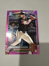 2025 Bowman Chrome Bryce Eldridge Prospects Fuchsia Shimmer Refractor 155/199 🔥
