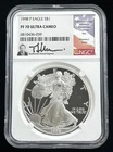 1998-P American Silver Eagle NGC PF70 ULTRA CAMEO Uram Signature 1 oz Proof Coin