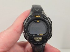 Timex Ironman Triathalon Watch 30 Lap Flix Indiglo 171 T4 Digital Black Exercise