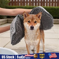 Dog Bath Towel, Dog Towel with Hand Pockets Quick Dry Pet Towel for Dogs