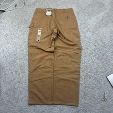 NWT Carhartt Work Pants B11 BRN Men  s Size 38x31 Single Knee Leather Tag