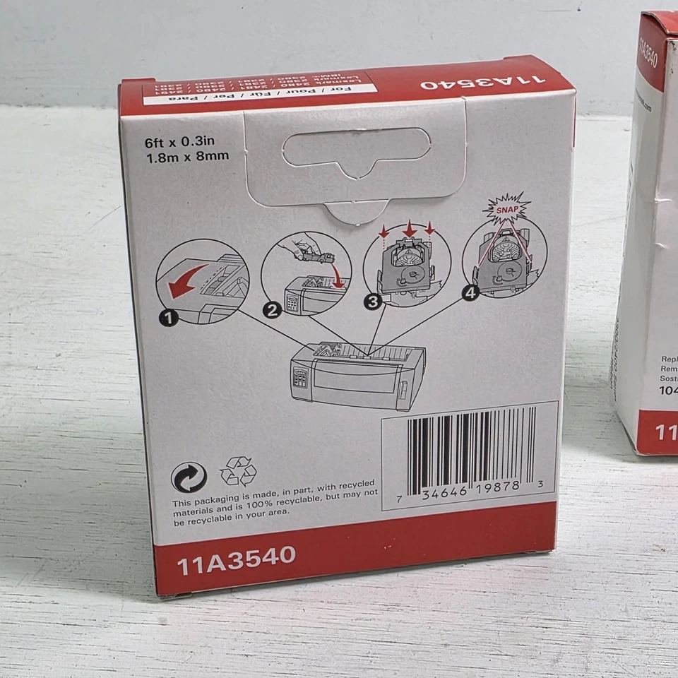 2 - Genuine Lexmark 11A3540 Replaces 1040930 Re-Inking Ribbon 2300 2400 New! - Image 4 of 4
